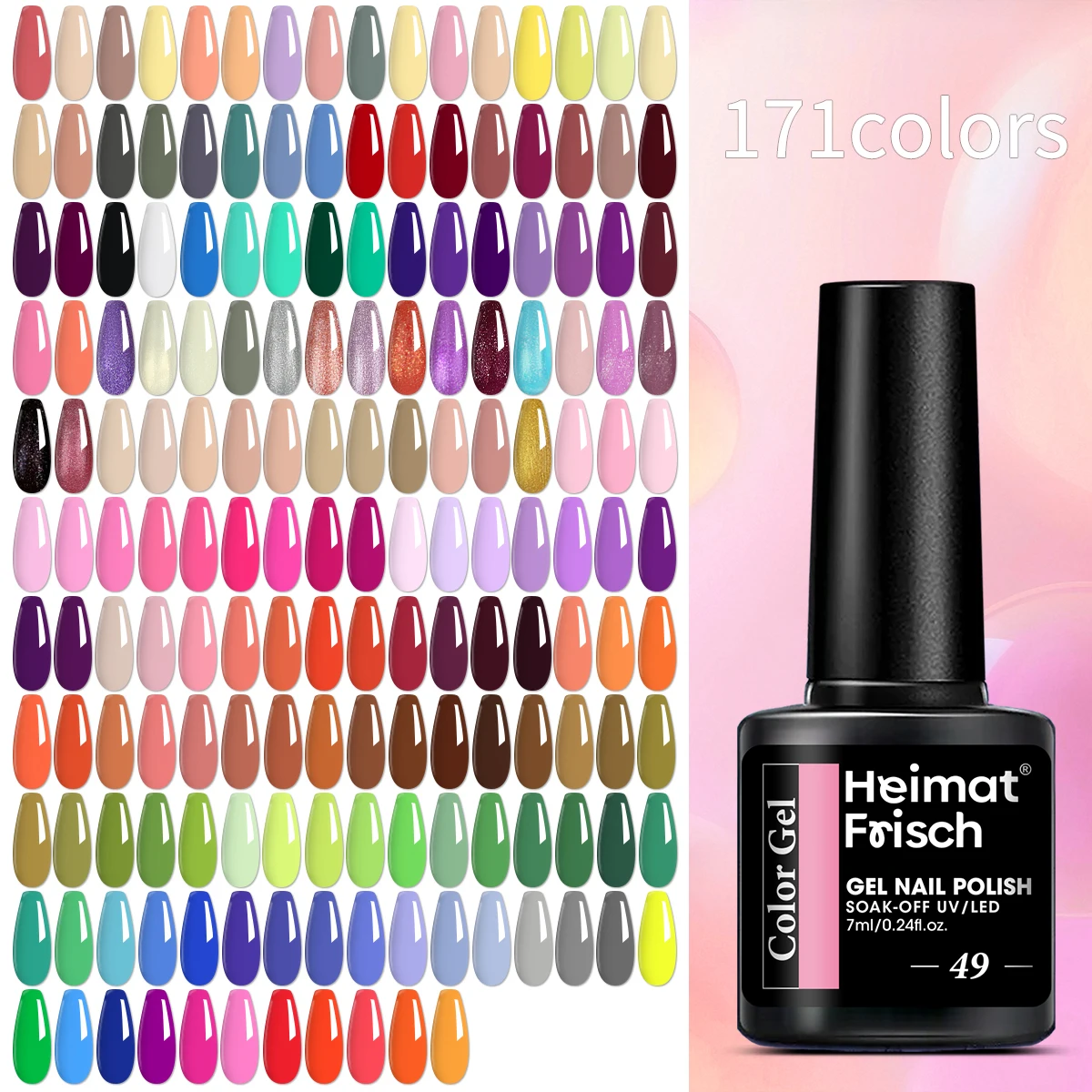 ชุดเจลทาเล็บ 6 ชิ้น ขนาด 7 มล./0.24 ออนซ์, แบบลอกออกได้/ใช้กับหลอดไฟ LED, ตกแต่งเล็บได้ยาวนาน, สูตรไม่มีกลิ่น, อุปกรณ์ทำเล็บ, ยาทาเล็บ, ขนาด S