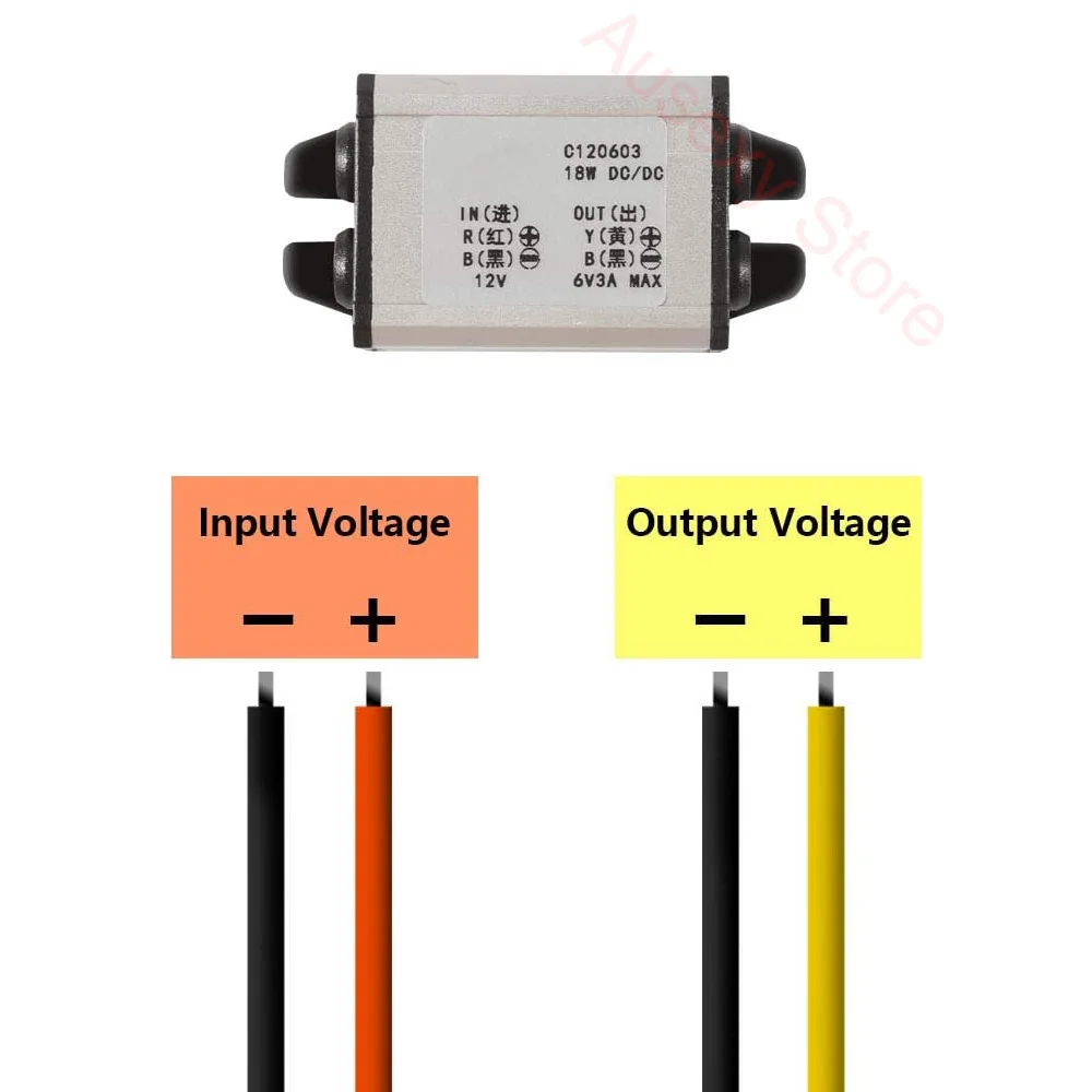 Car Power Buck Converter Voltage Regulator 12 V to 6 V 3A 18 W High Efficiency Water Converter Step Down volt Power Module