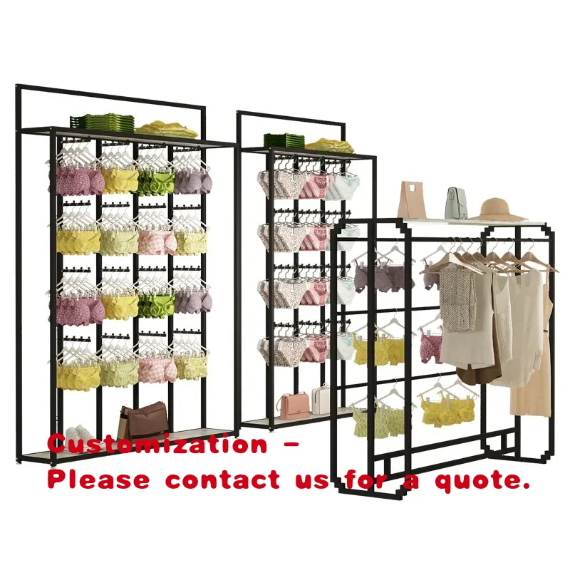 

custom.Luxury Environmentally Friendly Multi-layer Underwear Display Stand Cheap Lingerie Store Design Underwear and Bra Dis