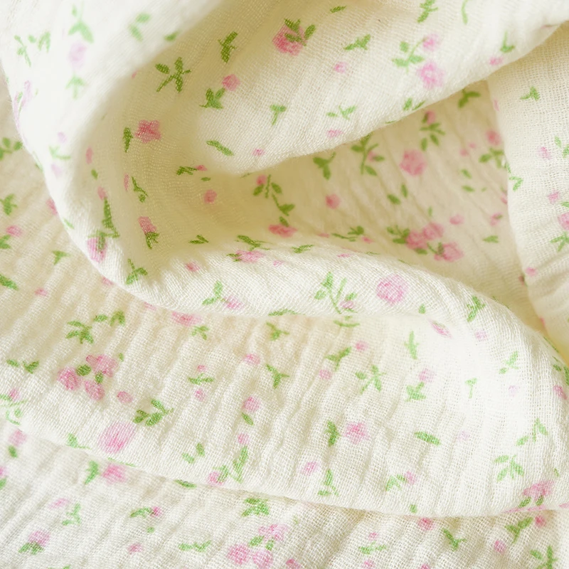Soft Heart Print Cotton Sewing Fabric for DIY Projects