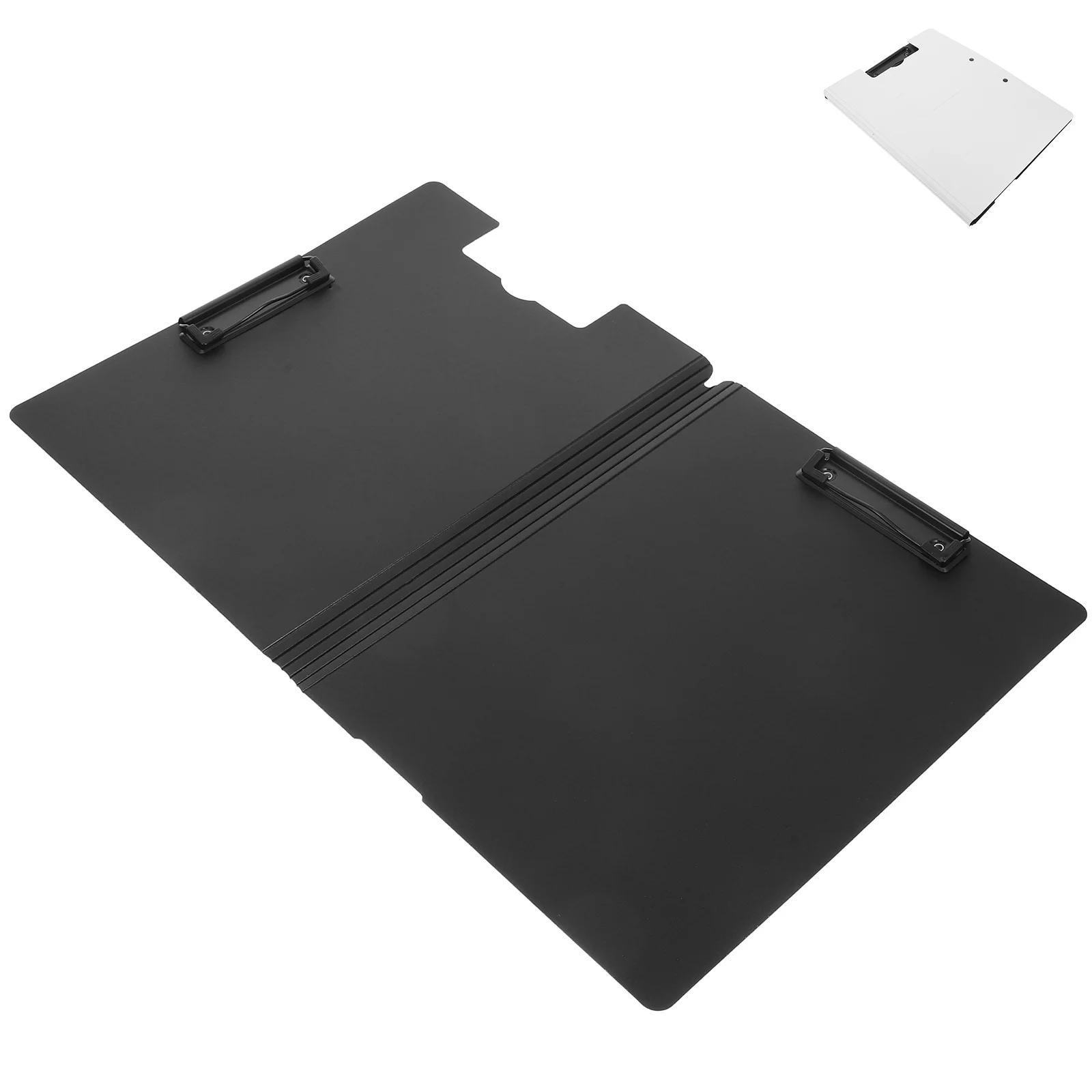 Foldable Clipboard Double Clips A4 Plastic Document Folder Office School Medical Paper Organizer Presentation Storage
