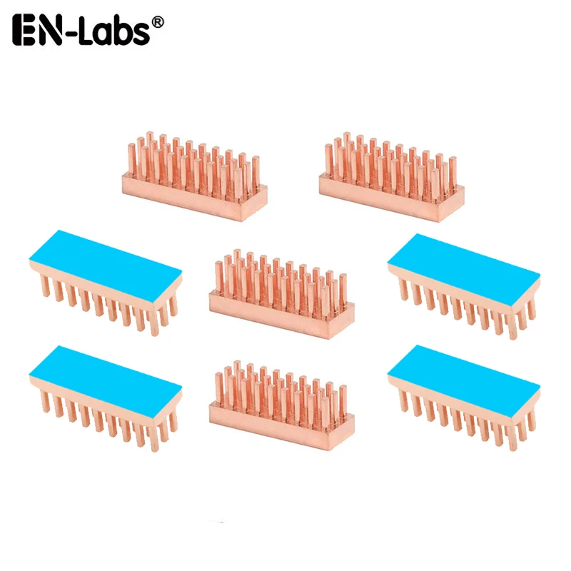 8PCS/Lot Copper Radiator Cooler Heatsink DIY Cooling For Memory RAM VGA DDR GPU IC Chipset With 2W/mK Thermal Tape Assembled — product photo 1 of 1