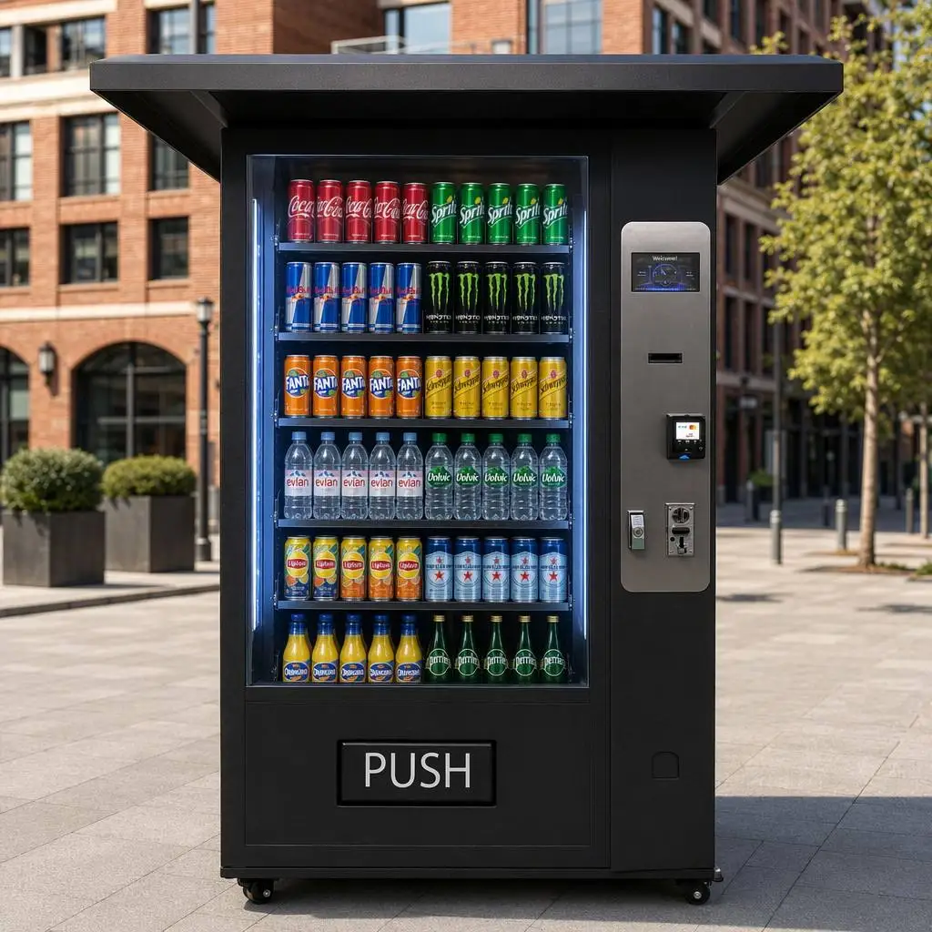 Beverage Snack Retail Vending Machine Smart SDK Keyboard Screen For Cold Drink Commercial Self‑selling Usage Custom