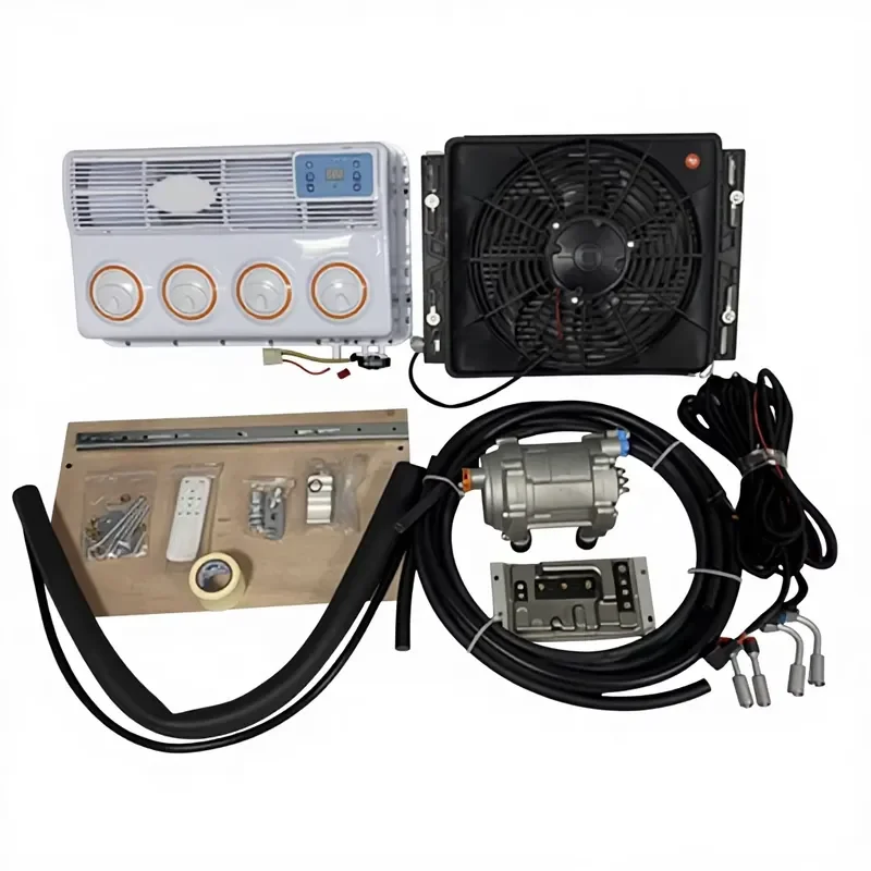 for General New 12V 24V 48V DC Automotive Air Conditioner 9600btu Efficient Low Power R-134a 600-800W