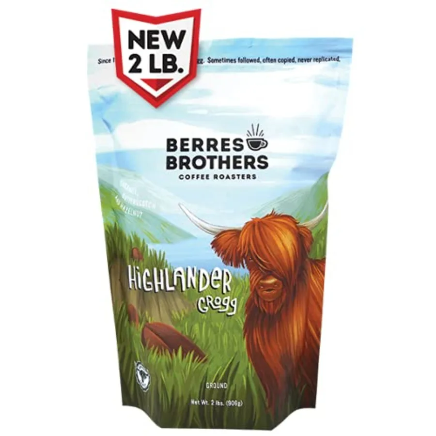 

Кофе молотый Berres Brothers Highlander Grogg, 2 фунта, смесь вкусов карамели, сливочного карамели и фундука, средняя обжарка