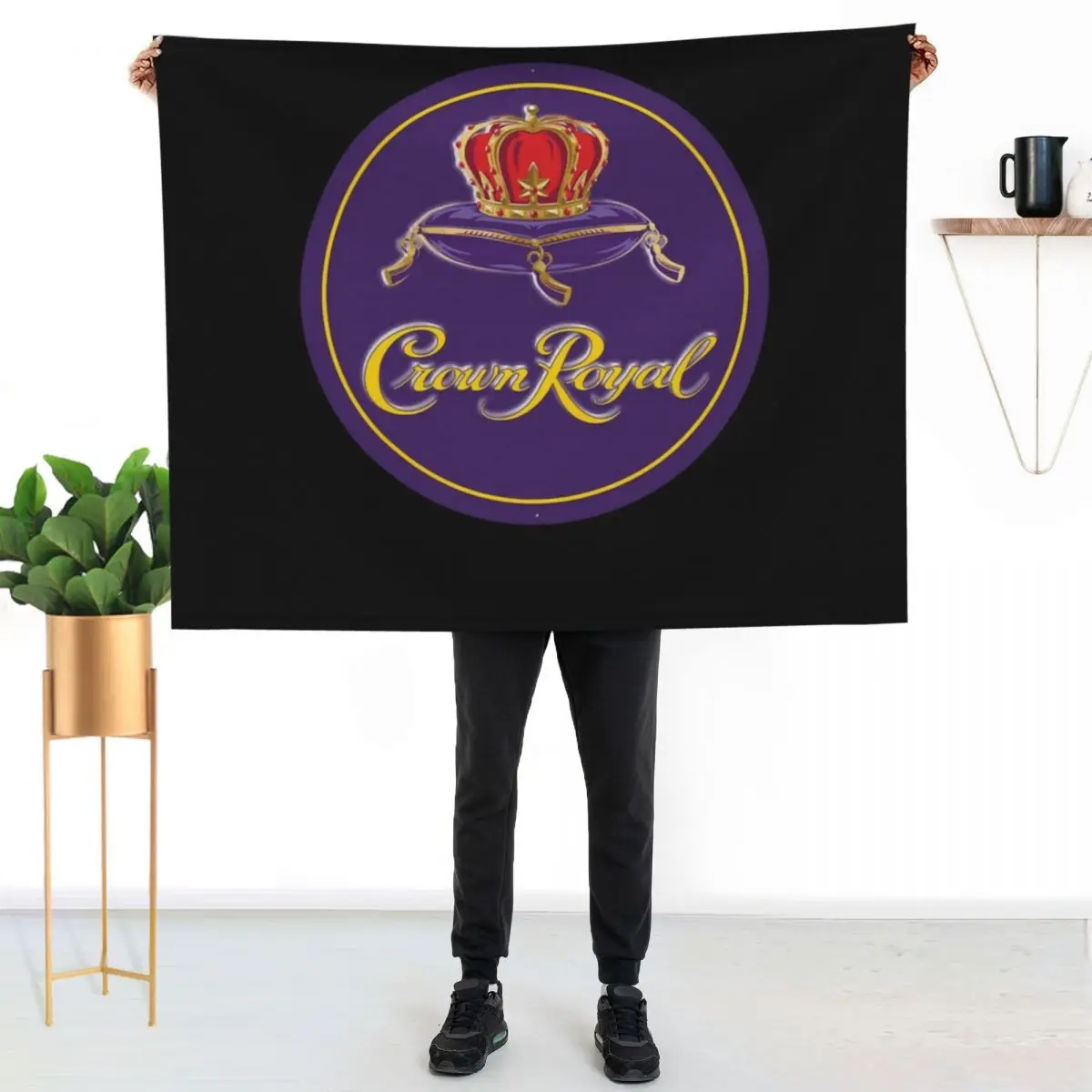 Crown Royal Essential Logo Essential Throw Blanket anime Thin Cute Sofa Throw Bed linens cosplay anime Blankets