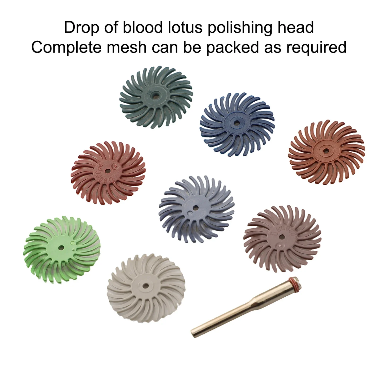 

Набор радиальных абразивных щеток с дисками 25 мм и зернистостью из оксида алюминия для последовательной финишной обработки обработанных и литых деталей