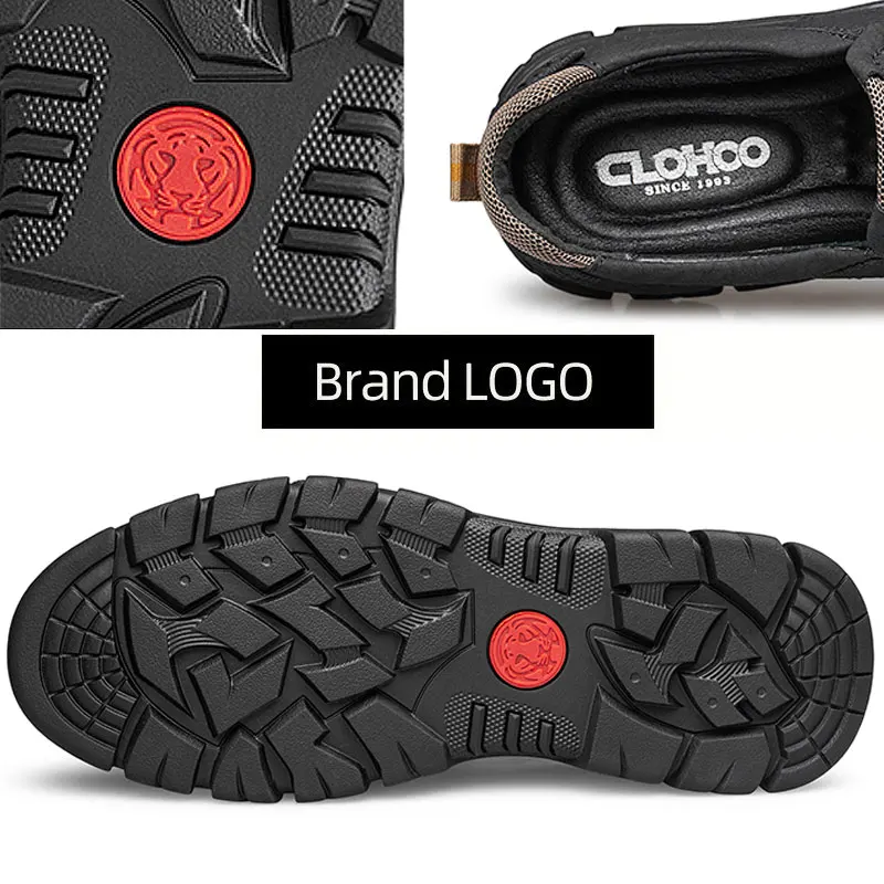 CLOHOO Handmade Men's Casual Loafers Fashionable Soft Stitching Men's Shoes Comfortable Leisure Footwear