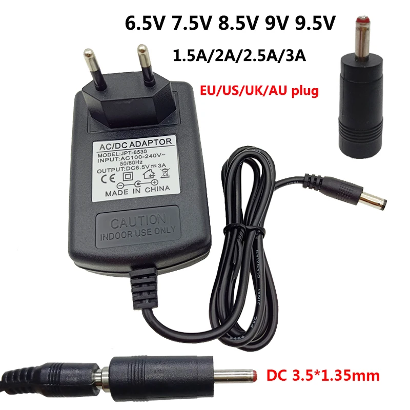 

Power Supply 220V To 6.5V 7.5V 8.5V AC DC Power Adapter Adaptor Adaptador 9V 9.5V 6.5V3A 7.5V3A 8.5V3A DC3.5*1.35mm DC5.5MM