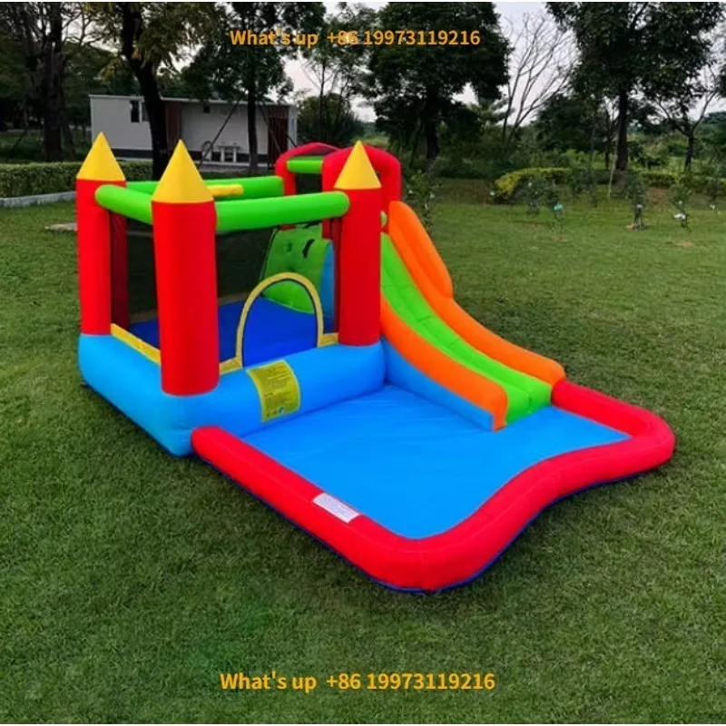2026 New Fashionable Indoor and Outdoor Inflatable Castle Water Slide & Trampoline Combination for Climbing & Recreation