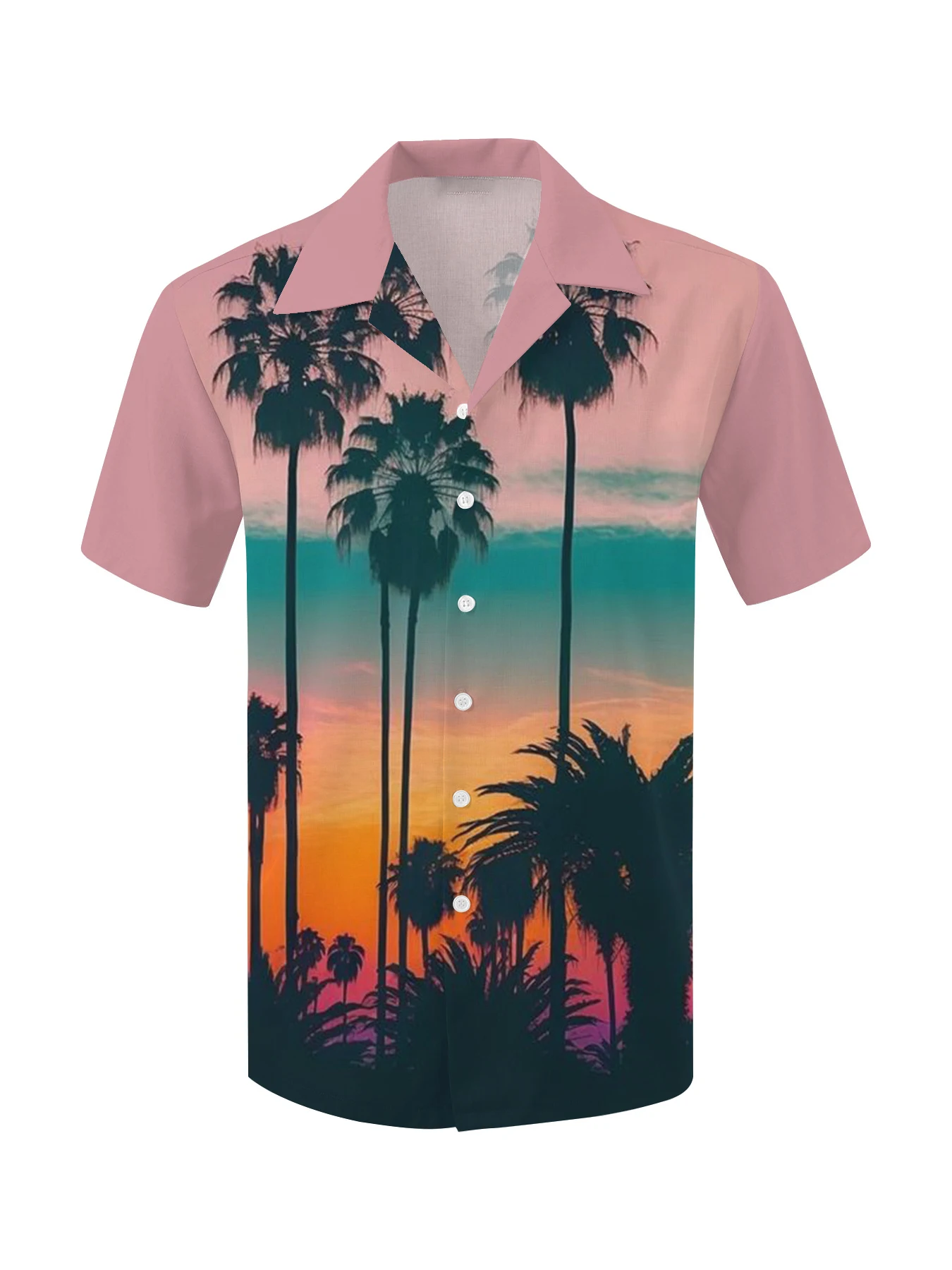 Camisas estampadas a rayas para hombre, camisas informales con botones, manga corta, moda de verano