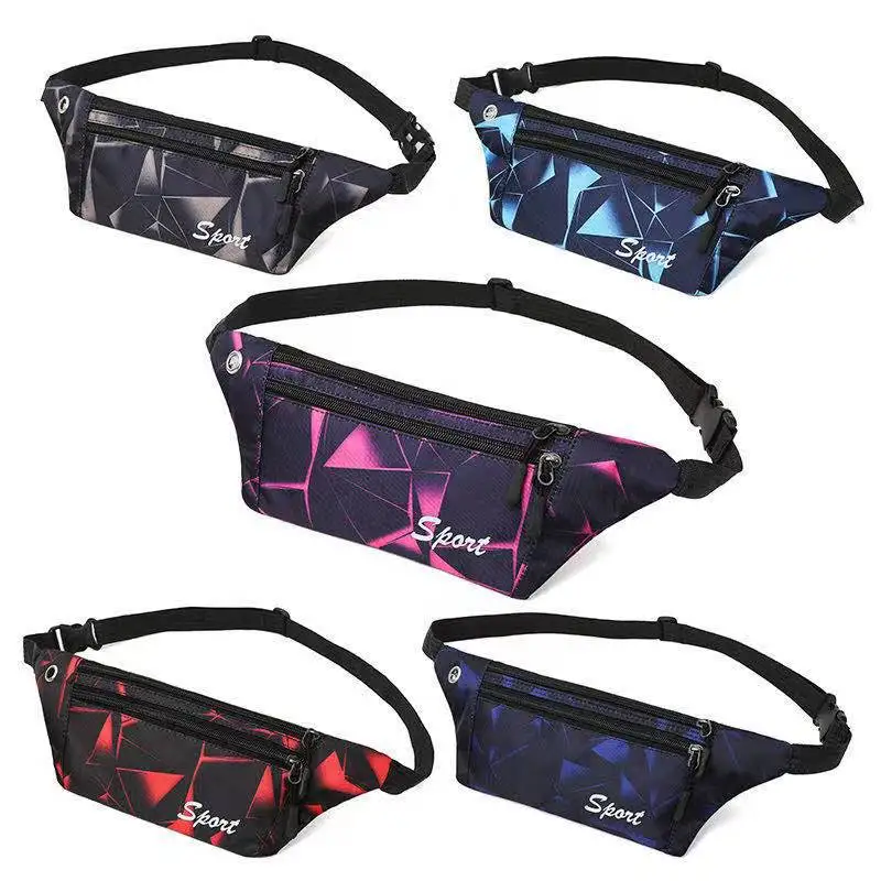 

Men Women Sports Fanny Pack Belt Bag Running Waist Bag Small Waterproof Phone Black Gym Bags Riding Mini Chest Bag Dropship