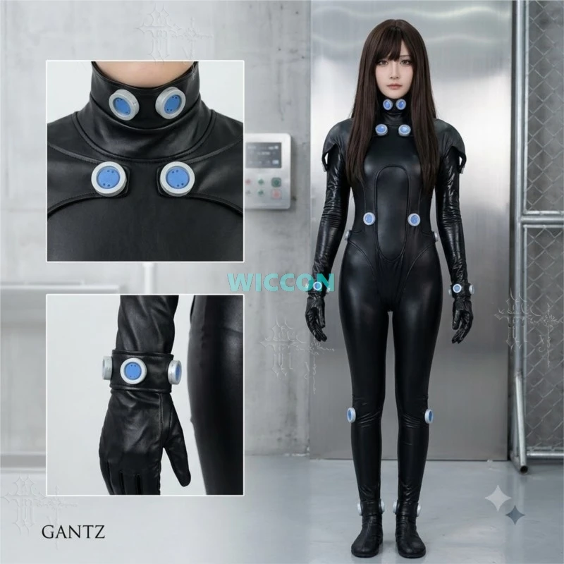 GANTZ Kampfanzug Unisex Komplettset Halloween Bühnenauftritt Zweidimensionales Anime Cosplay Kostüm Set Requisiten Halloween