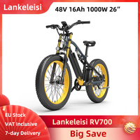 Lankeleisi RV700 Electric Bike Explorer 1000W 26 Inch Fat Tires 768Wh Full Suspension E-Mountainbike 48V 16Ah E-MTB
