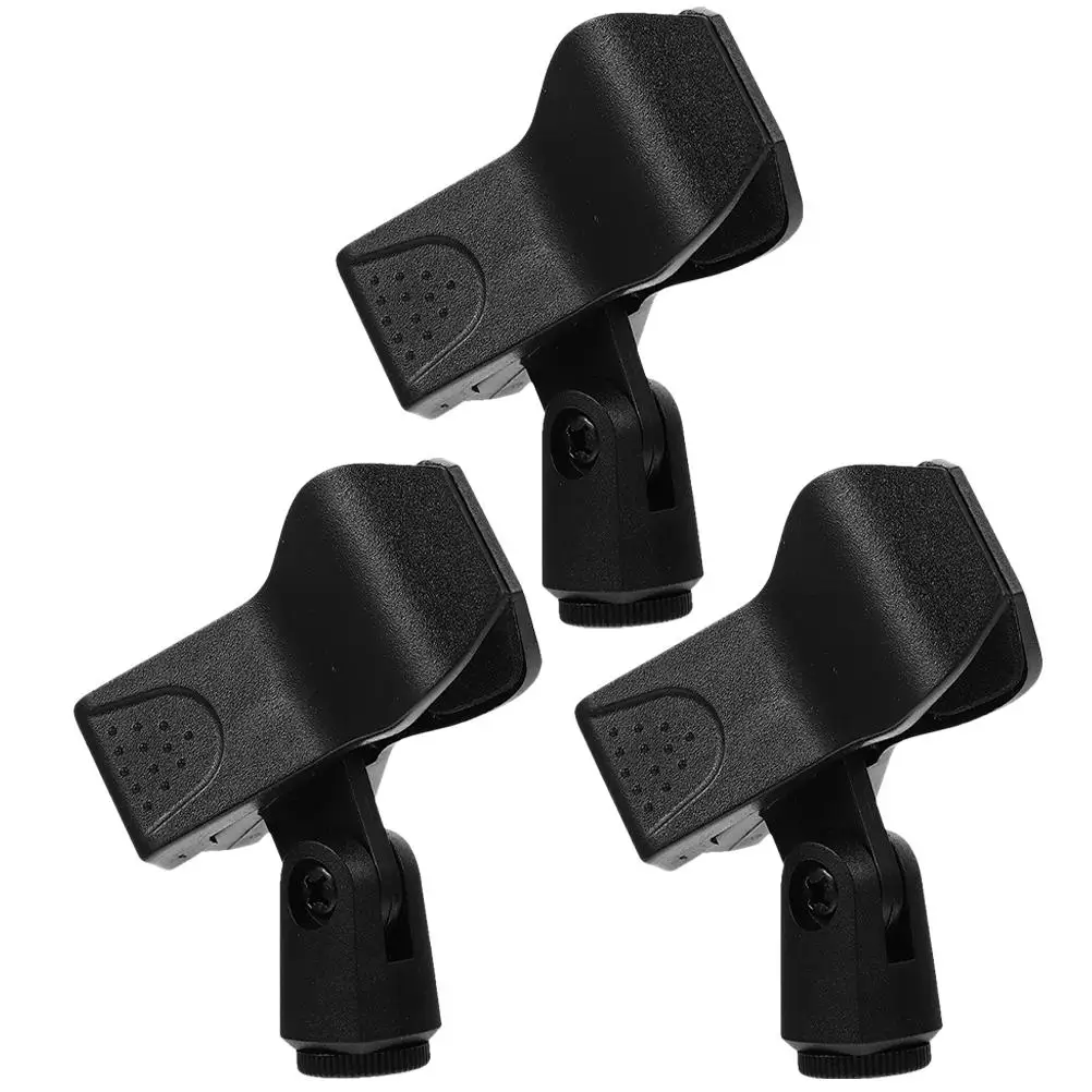 

3 Pcs Microphone Clip Universal Stand Plastic Adjustable Portable Lightweight Gaming Holder Sound Video Equipment Mic Lifter