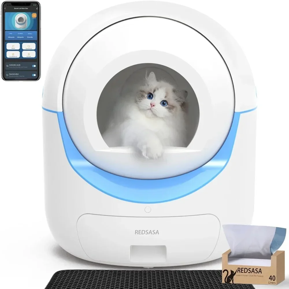 Odor Isolation/APP Control Automatic Cats Litter Box for Cats Self Cleaning Cat Litter Box Pets Self-cleaning Sandbox Toilet Pet