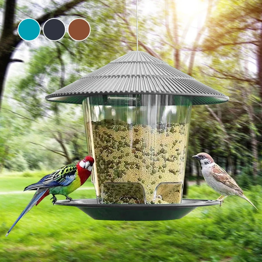 

Bird Feeder Automatic Foot Feeding Tool Outdoor Bird Feeder Hanging Nut Feeding Multiple Hole Dispenser Holder Food Container