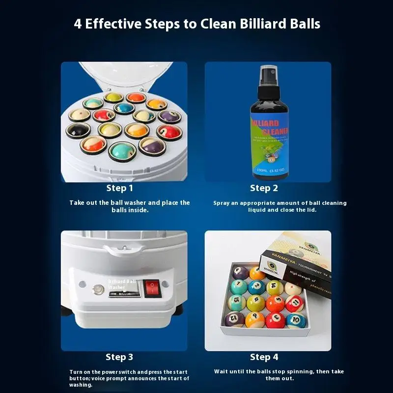 Pool Ball Cleaner Spray 100ml - Billiard Ball Polish Maintenance Cleaning Agent