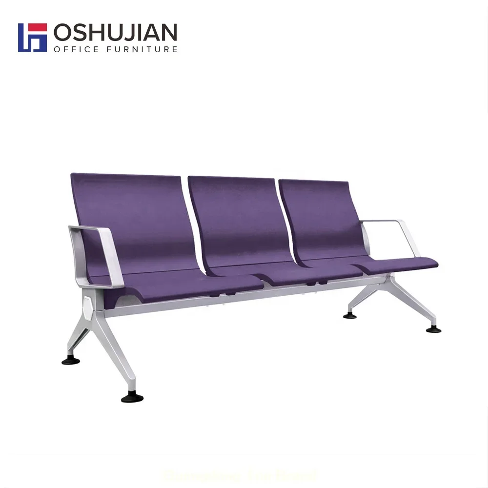 Customer Waiting Bench PU Aluminum Airport Seating Hospital Clinic Waiting Room Chair