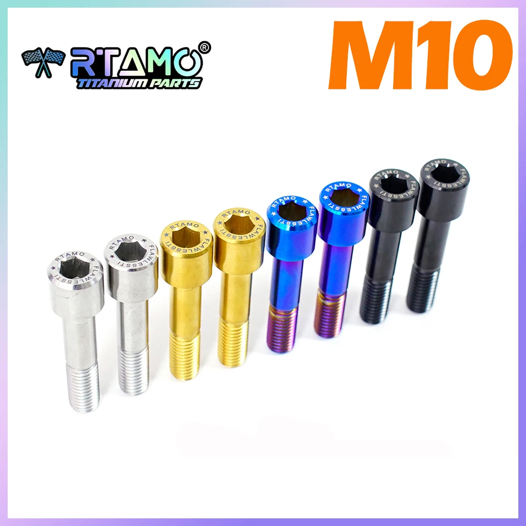 RTAMO Gr5 Titanium Allen Bolts M10X46mm Suspension Linkage Rear Shock Screw for Ducati Monster 821 950 Hypermotard 950 Diavel