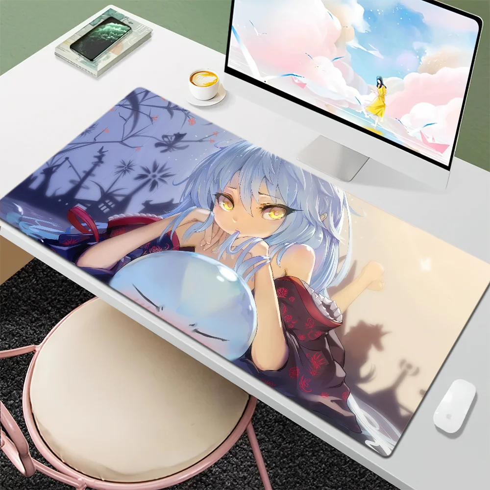 R-Rimuru Anime That Time Reincarnate Mouse Pad Desk Mat Large Non-slip Anti-fray Keyboard Ergonomic Office Rubber PC Home Custom