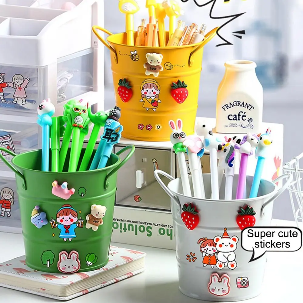 High Quality Iron Pen Holder High-capacity Pen Container Desktop Organizer School Office