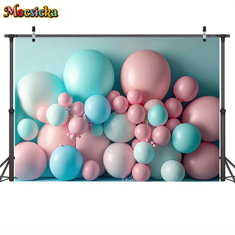 Fondos de globos para fotografía de niños, Retrato, sesión de fotos, pancarta, Baby Shower, telón de fondo, decoración de pastel, sesión fotográfica