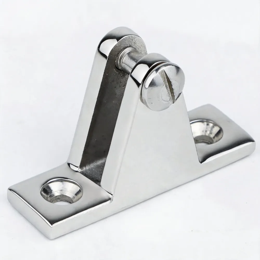 316 Stainless Steel Bimini Cleat Base, Quick Release Pin & Pull Ring Bracket, Marine Hardware for Yacht Awning Fixing Mount