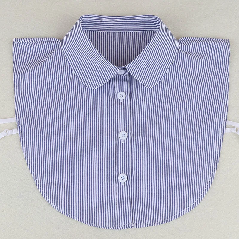 Suéter de moda decorativo versátil, traje de negocios a rayas, Collar falso, camisa