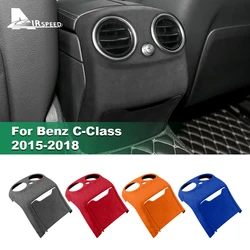 Italy Super Suede Car Rear Air Vent Outlet Cover For Mercedes Benz C Class W205 2015 2016 2017 2018 Trim Interior Accessories