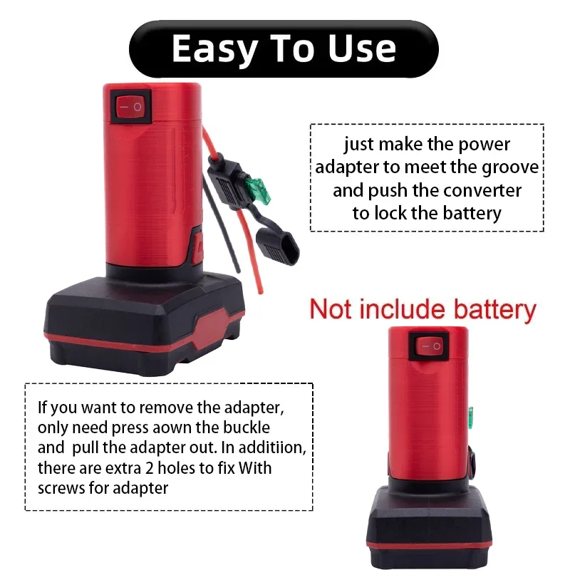 DIY Adapter for Lidl Parkside 12V Li-Ion Battery Adapter Performancer Connector 14AWG DIY with Fuse for Foy Machines