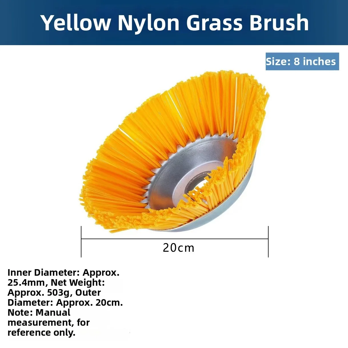 8 Inch Nylon String Brush Head Rotary Rusting Disc Grass Trimmer Brush Plate Stabbing The Grass Head Garden Tool Accessories