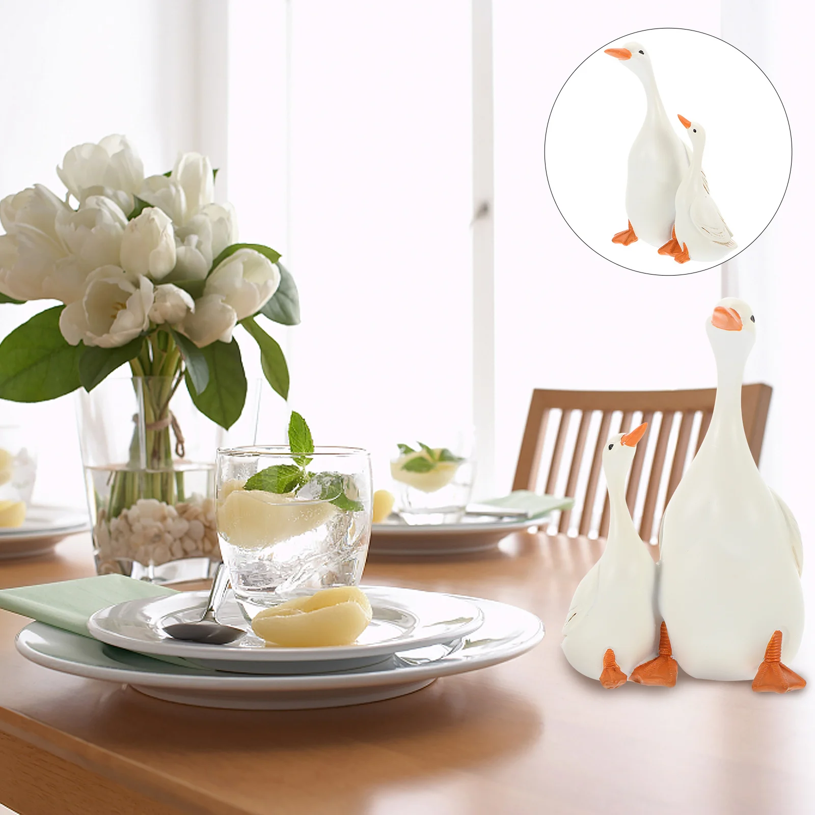 

1Set Lifelike Resin Garden Adornment Outdoor Yard Decoration Vivid Realistic Courtyard Decor Simulated