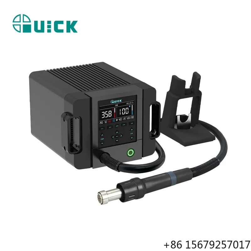 Quick Hot Air Station 861pro AI Voice Control 1300W Desoldering Station Large Airflow Hot Air Gun Factory Rework Tools Electric