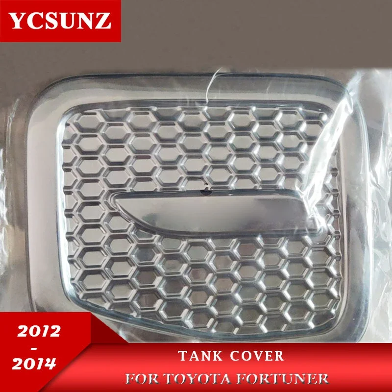 

ABS Chrome Tank Cover For Toyota Fortuner 2012 2013 2014 Fuel Tank Cap Exterior Parts Car Styling YCSUNZ