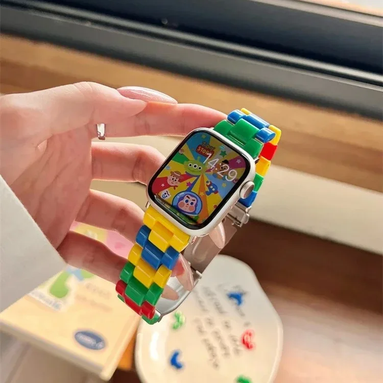 Regenbogenblockierendes Armband für IWatch Ultra 10 9 8 7654 SE Kunststoffarmband für Apple Watch 42 mm 41 mm 40 mm 45 mm 38 mm 49 mm
