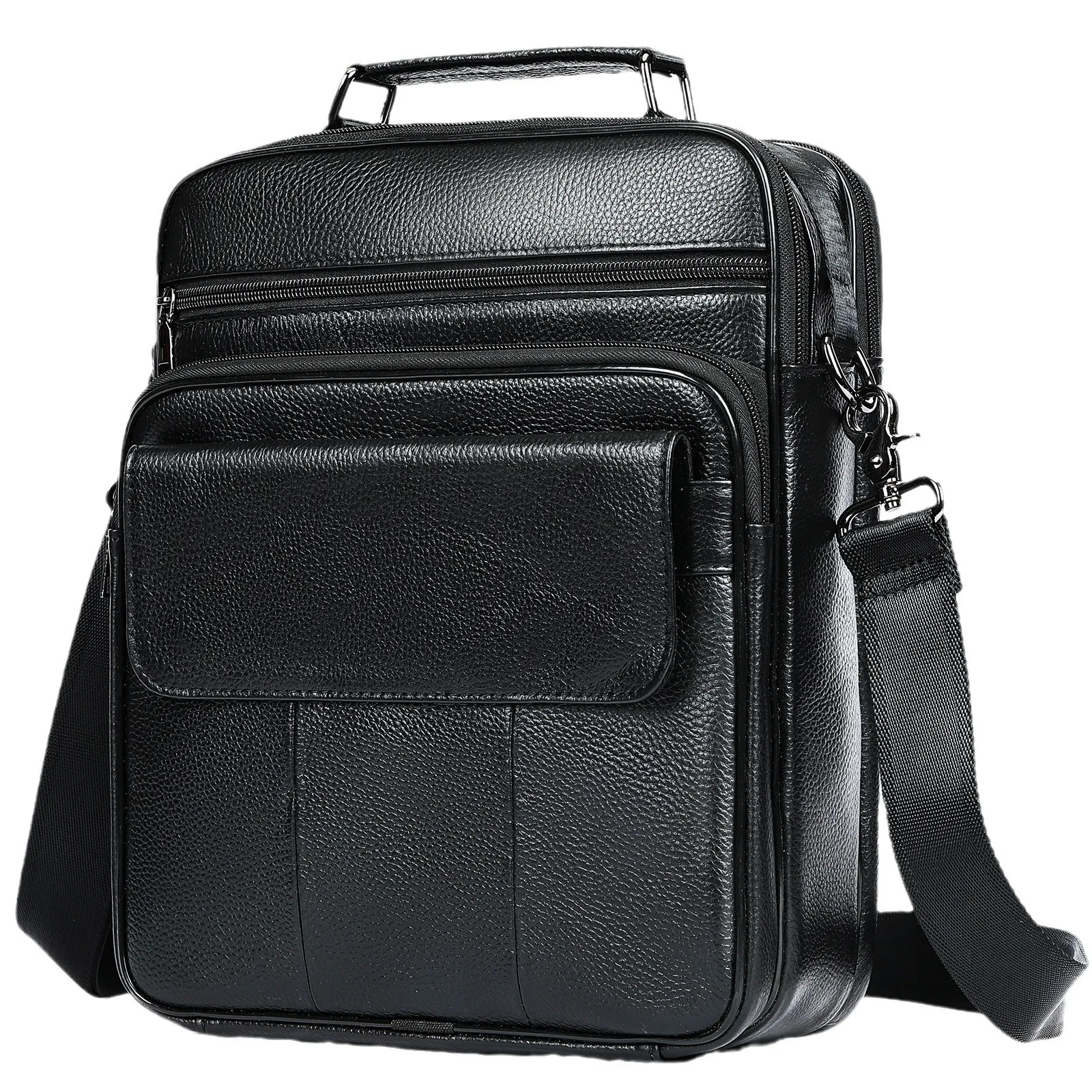 

Large Capacity Men's Shoulder Bags Three Colors Men 13inch Laptop Handbags Casual Crossbody Messenger Leather 6171