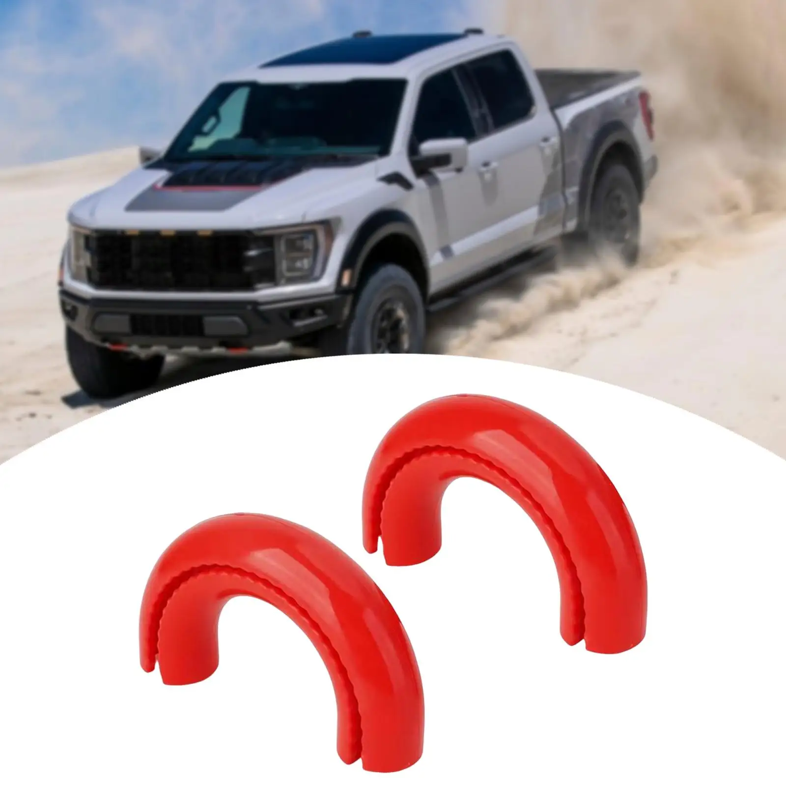 

2x Tow Hooks Covers Repair Parts Sturdy Red for Toyota 2017-2021 for tundra