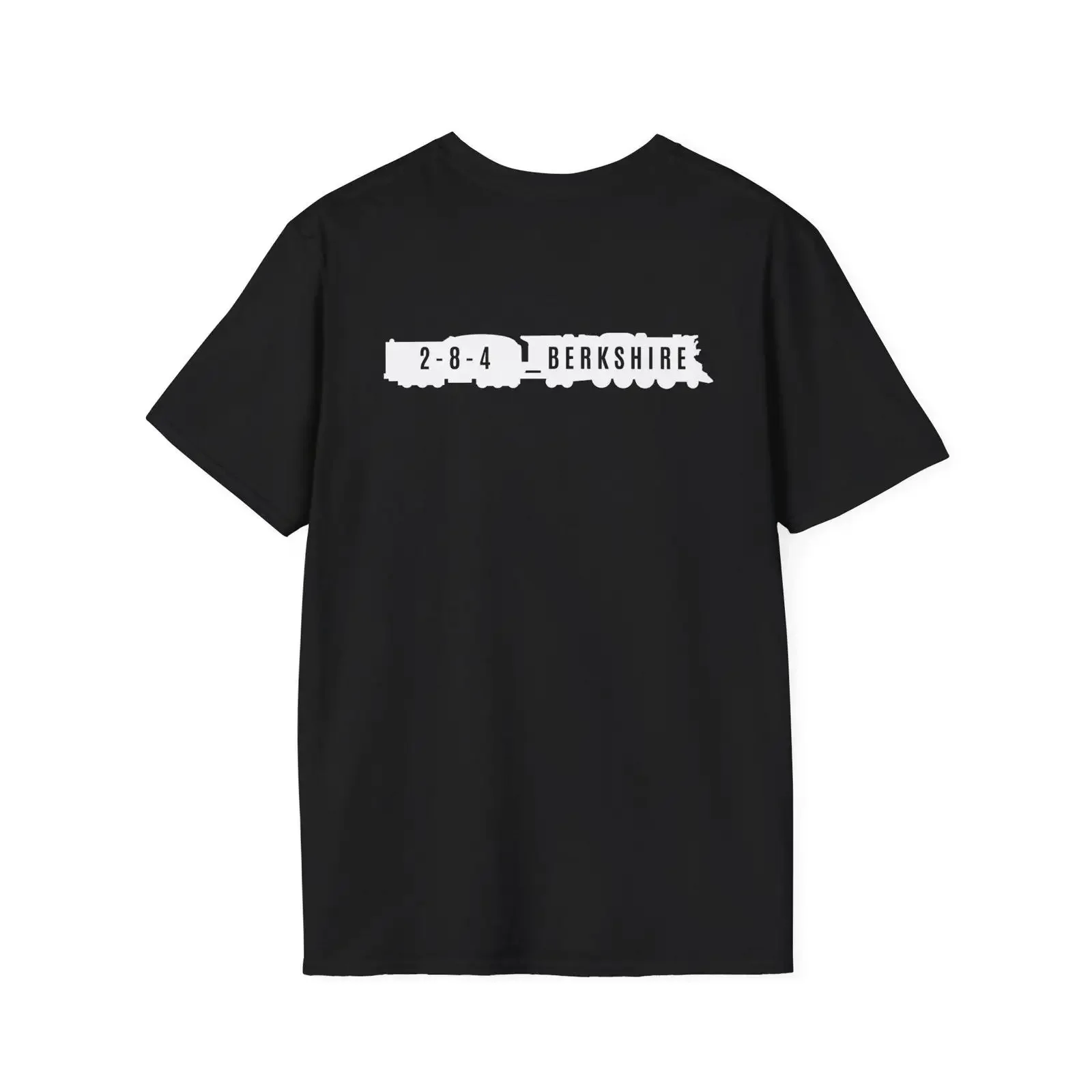 2 8 4 Berkshire Steam Locomotive T Shirt Front Logo Back vintage Washed Stylish Comfortable Top For Everyday Wear Stretched