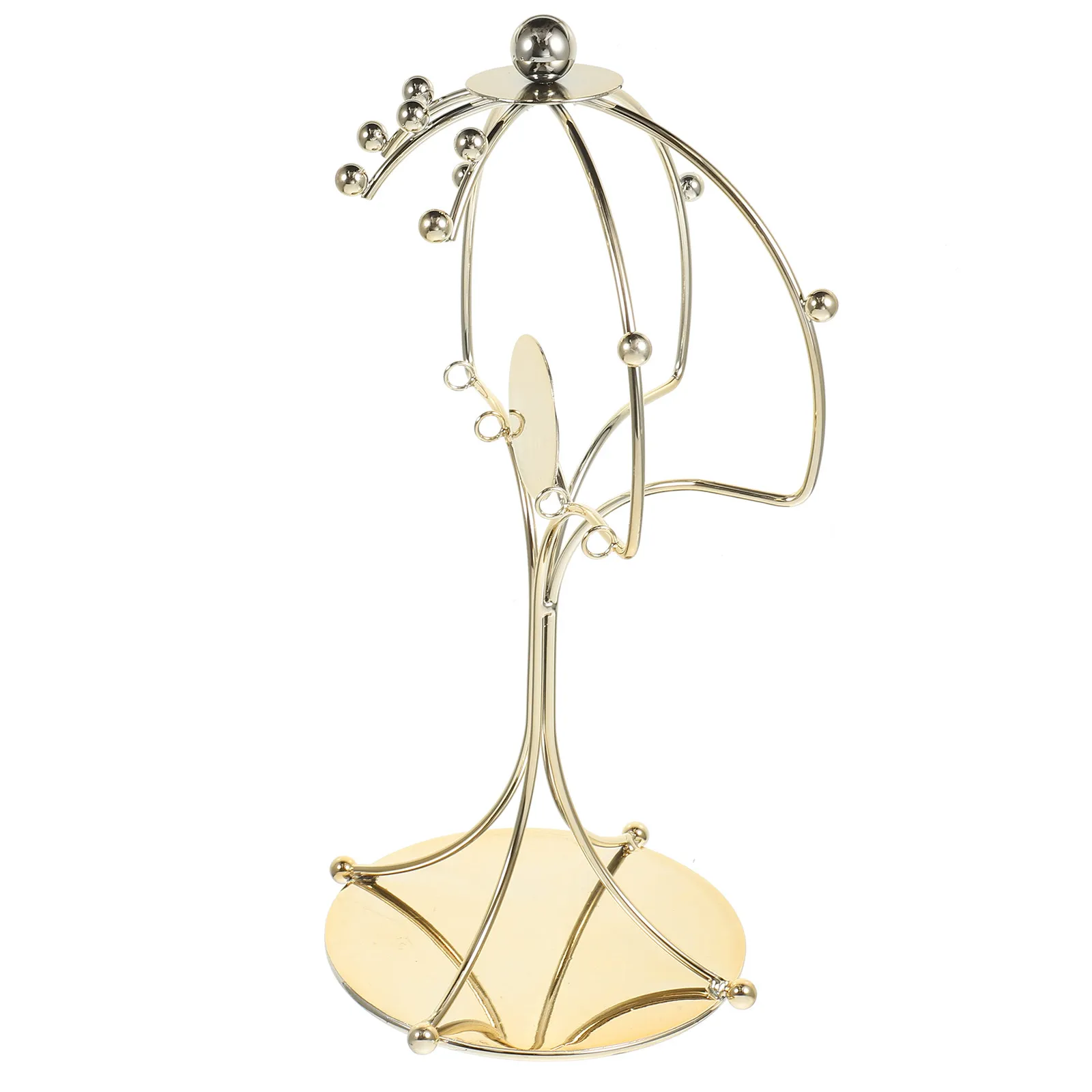 

Металлическая подставка-органайзер для корон и повязок на голову, трехъярусная настольная подставка для хранения корон