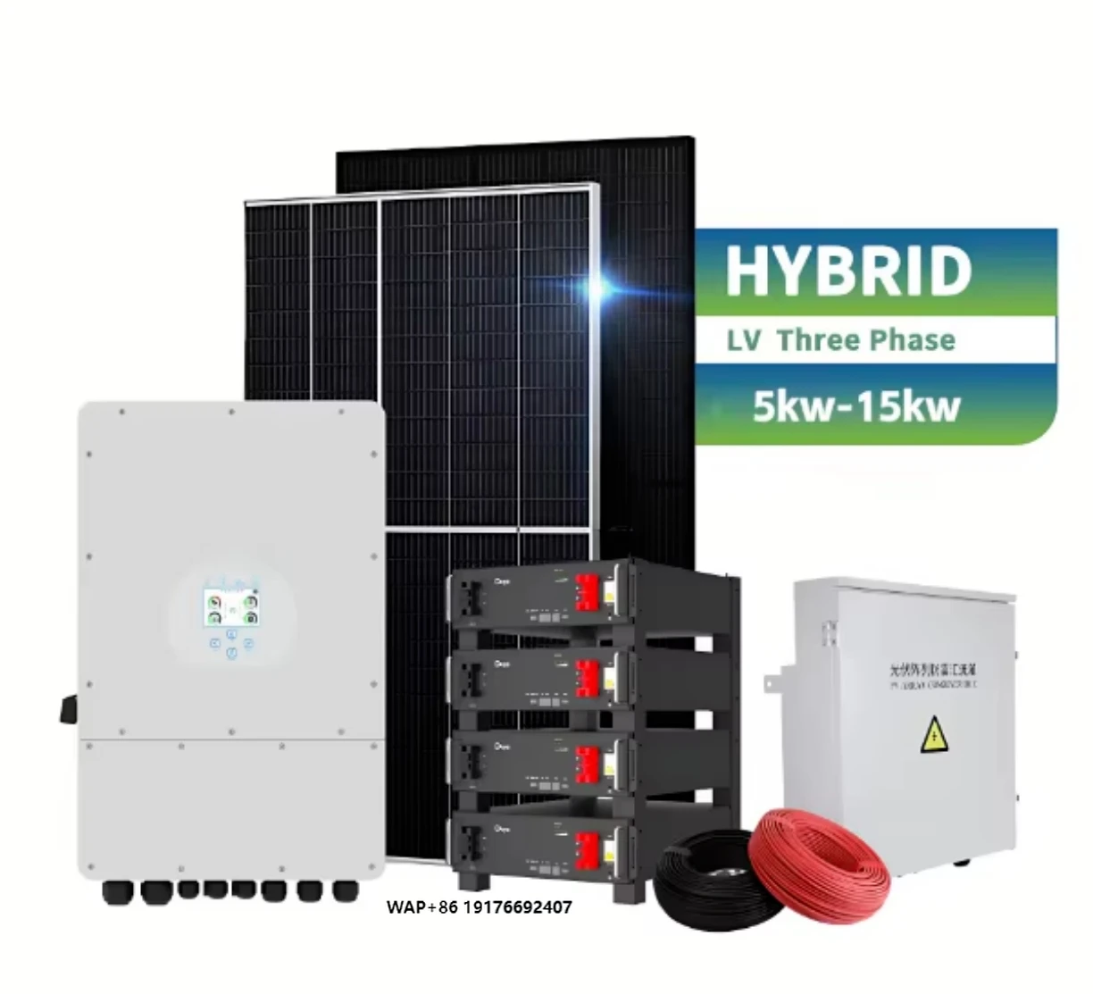 Deye 10KW Hybrid Inverter All-in-One Hybrid Solar Energy System  Complete Kit with Jinko Solar Panel and LiFePO4 Battery