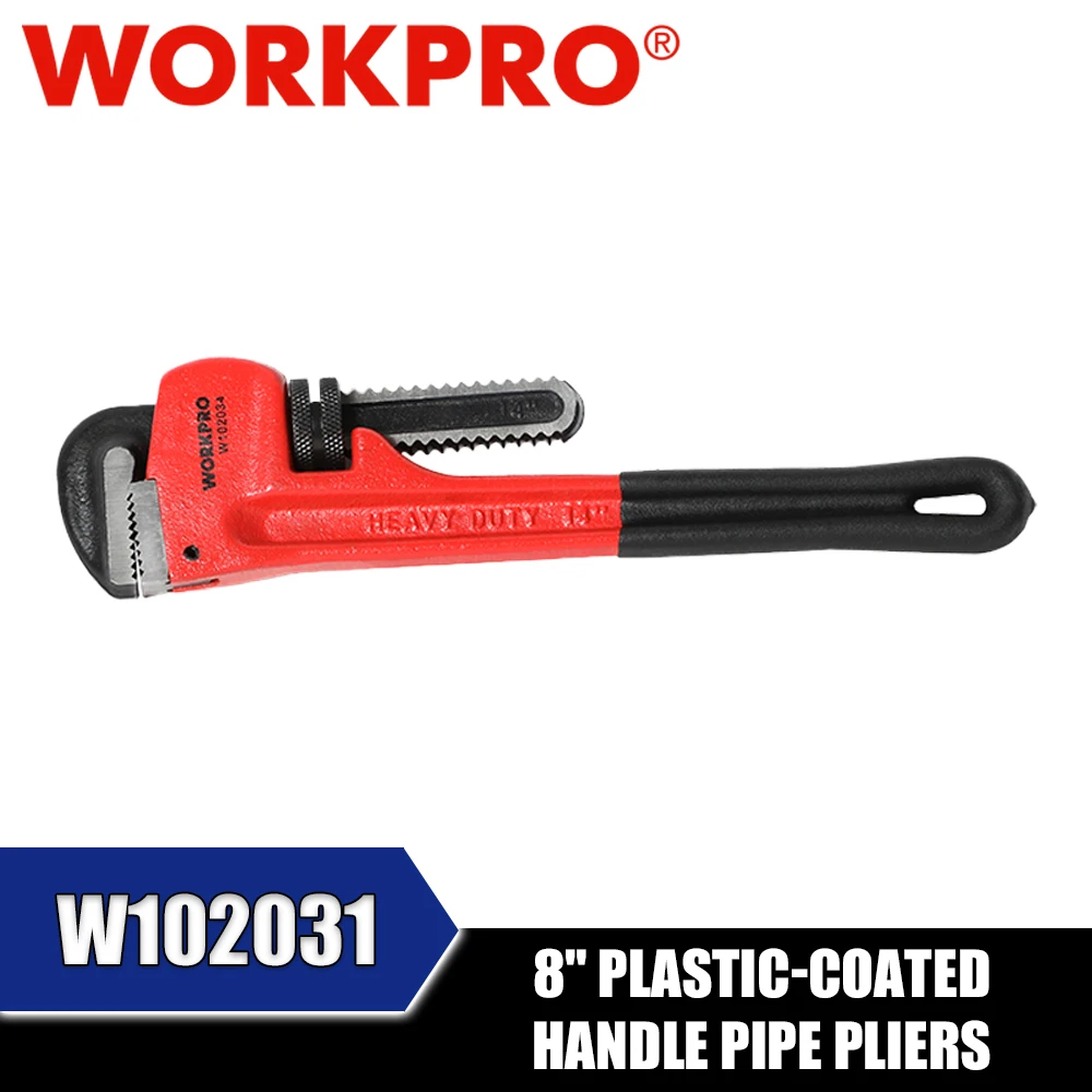 WORKPRO W102031 W102032 W102033 W102034 W102035 W102036 W102037 W102038 Plastic-Coated Handle Pipe Pliers Wrench Hand Tools