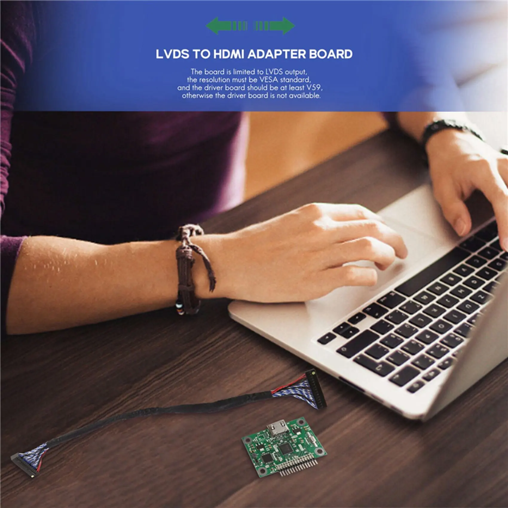 لوحة BVBV LVDS إلى HDMI HDMI إلى LVDS تدعم قرارات متعددة 720PLVDS لوحة تحويل 1920X1080