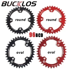 BUCKLOS 96BCD MTB Chainring 32T 34T 36T 38T Narrow Wide Chainring Round Oval Chainwheel For Shimano M782 M622 M672 M523/M3000
