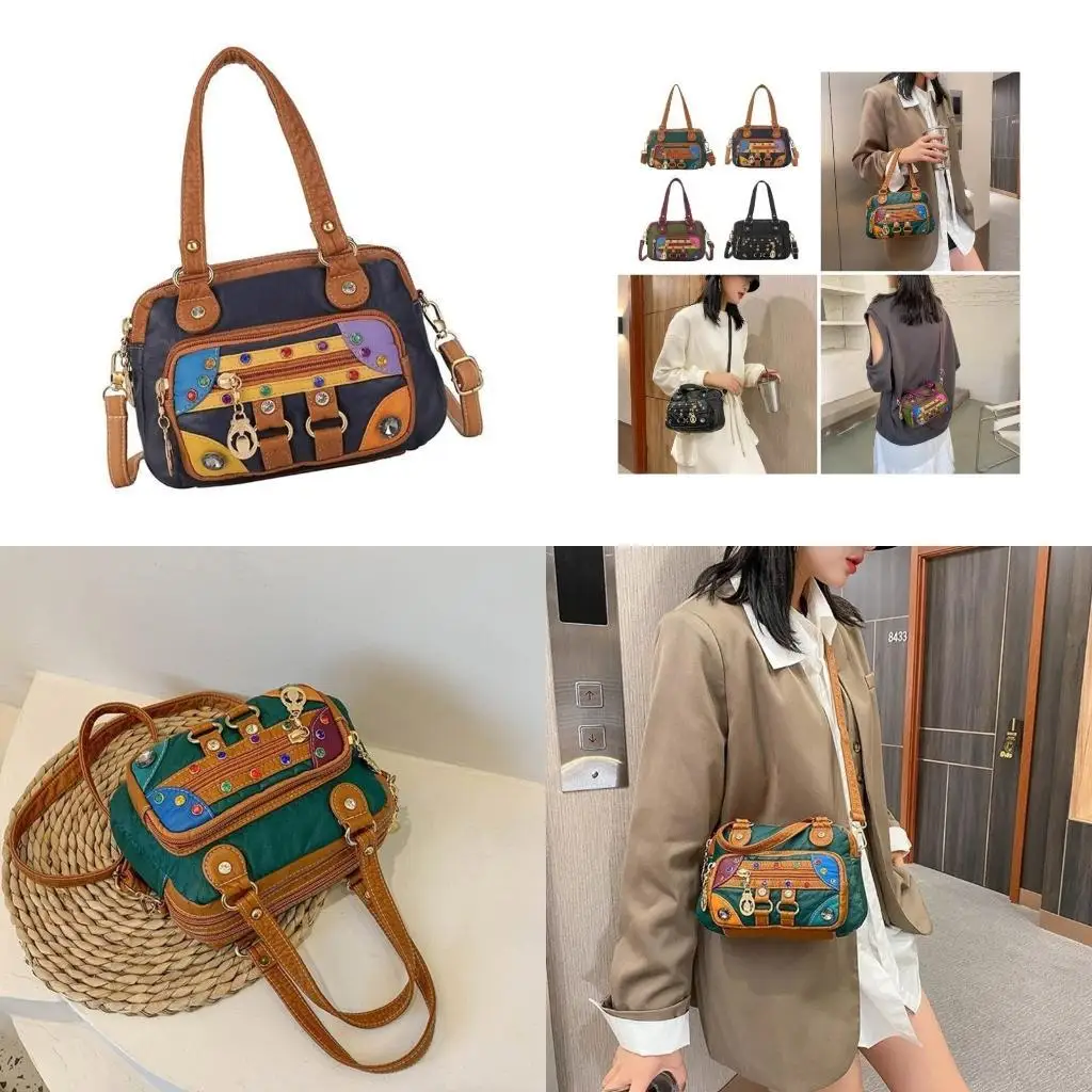 

Shoulder Bag for Women Crossbody Bags with Removable Straps Leather Clutch Toted Handbags Purses with Zipper Closure