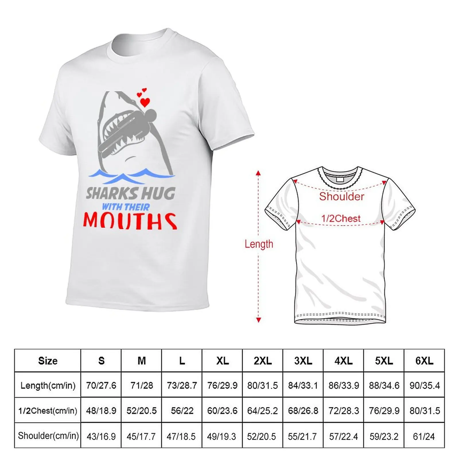 sharks hug with their mouths T-Shirt sports fans custom t shirt sweat shirts, men