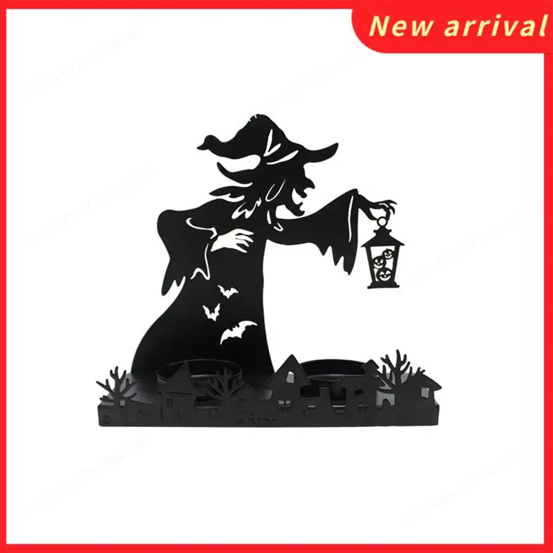 N89R Interesting Shadow Candlestick Witch Candlestick Retro Decorative Candlestick Horror Home Furnishing