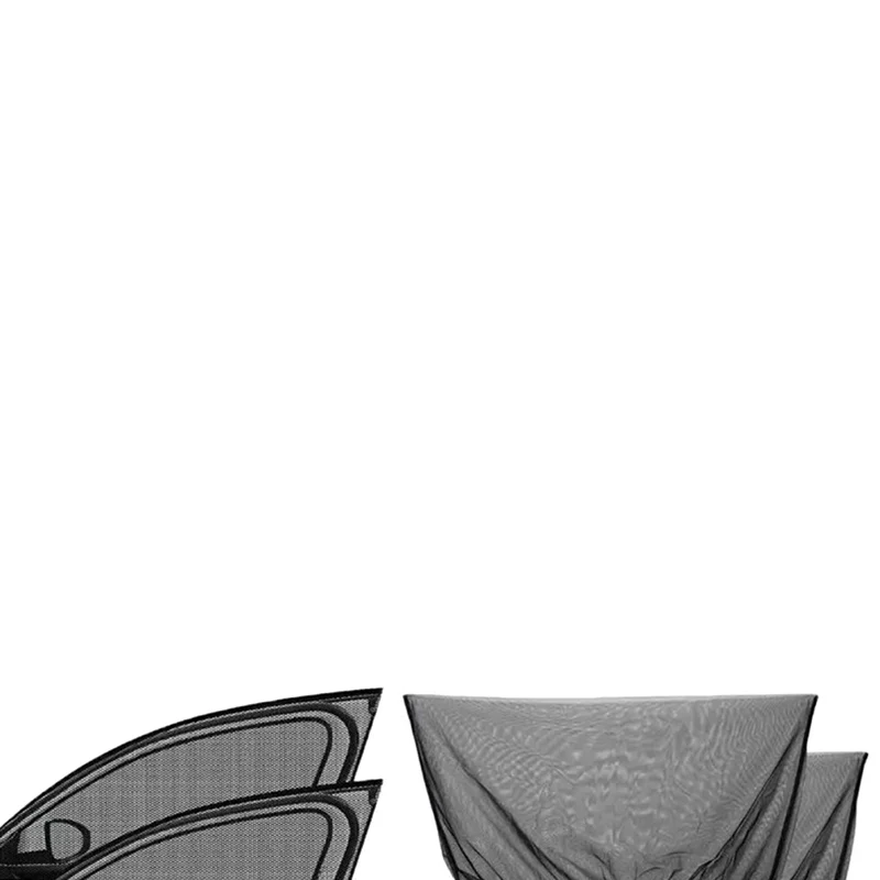 2Pcs/1Paie Car Window Shades Stretchy Mesh Front Rear Side Window Sunshade Cover For Heat Block UV Protection Car Interior
