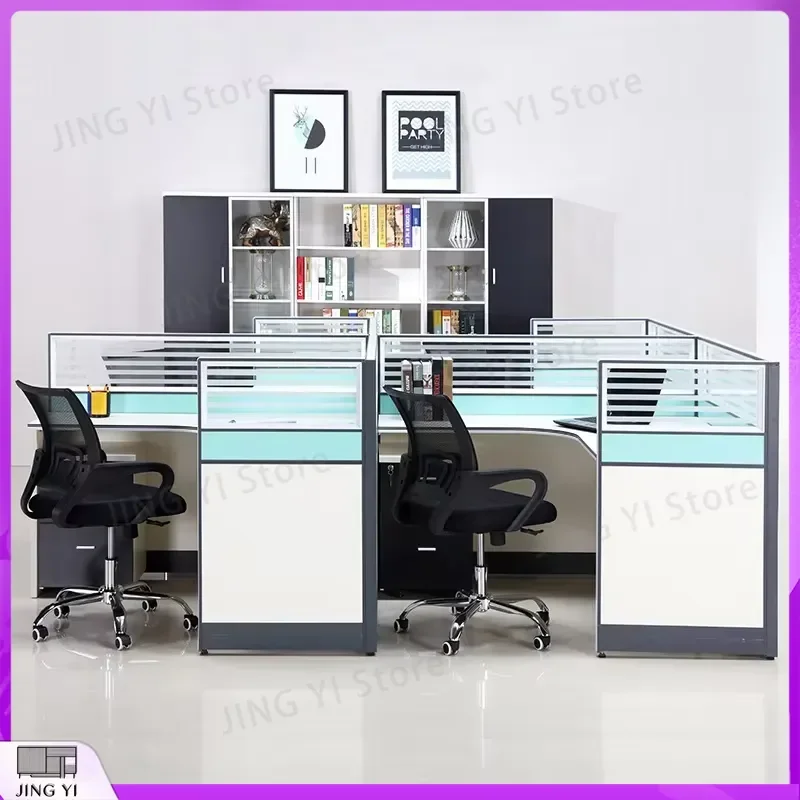 Simple Office Desk Workstation with Screen Partition for Staff Workspace Wholesale Ergonomic Computer Desk Lab Table