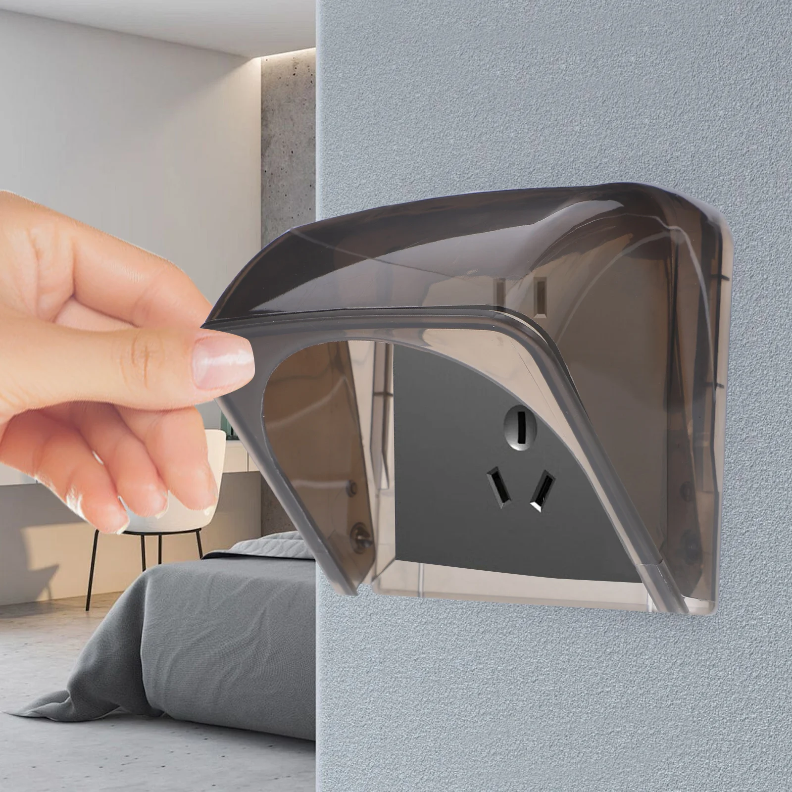 2 قطعة في الهواء الطلق غطاء مخرج مقاوم للماء التبديل صندوق مقاوم للماء صندوق مخرج بلاستيكي الغطاء الكهربائي الخارجي وعاء مانعة لتسرب الماء #6